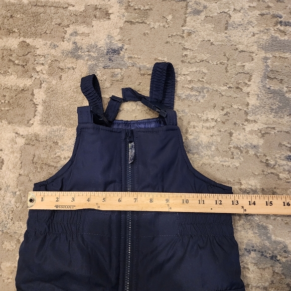 NWT Carters Snow Set Bibs & Puffer Coat Fleece Lined Blue Pink Floral Size S/4 - Picture 16 of 16